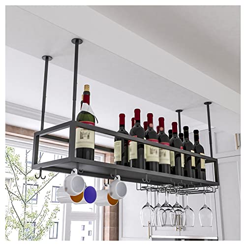 EUEIQCBZ Verstellbares hängendes Weinglasregal für Bar und Küche 11,8 23,6 Zoll Höhen wandmontiertes Schwarz/Gold 80x25x21cm EUEIQCBZ Verstellbares hängendes Weinglasregal für Bar und Küche 11,8 23,6 Zoll Höhen wandmontiertes Schwarz/Gold 80x25x21cm von EUEIQCBZ