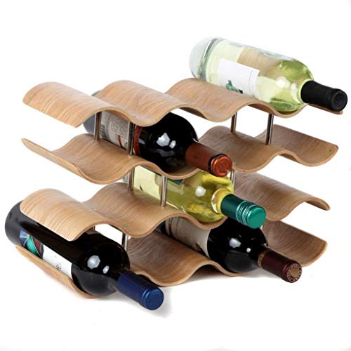 EUEIQCBZ Wave Wine Rack Raumsparende Arbeitsplatte Weinhalter für rote und weiße Weine 14 Flaschenkapazität von EUEIQCBZ