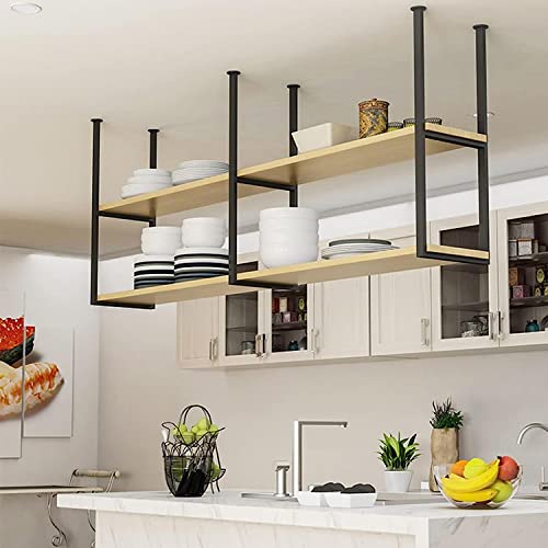 EUEIQCBZ Weinregal Weinregal Innendecke Weinregal Weinflasche Hänge Weinglas Rack schwimmende Regale Wandmontage Garage Flaschenregal (Größe: 100 * 30 * 80 cm) von EUEIQCBZ