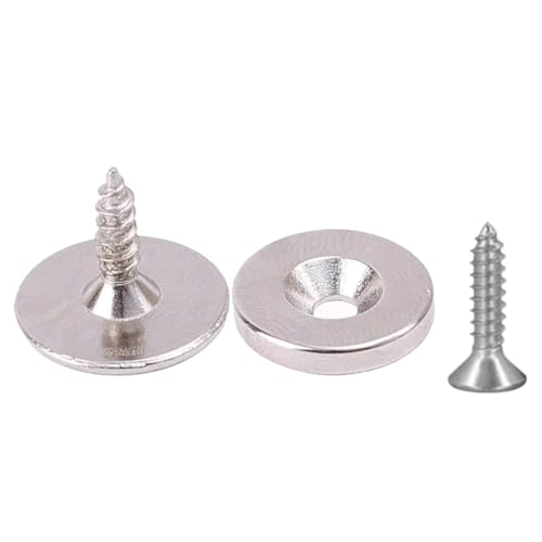 EUETVEXERK 1/24er-Set runde Magnetverschlüsse for Schranktüren, Mehrzweck-Schubladenverschluss for versteckter Schraube, feste Magnetschnalle for die Heimreparatur Schranktürgriff(1Set) von EUETVEXERK