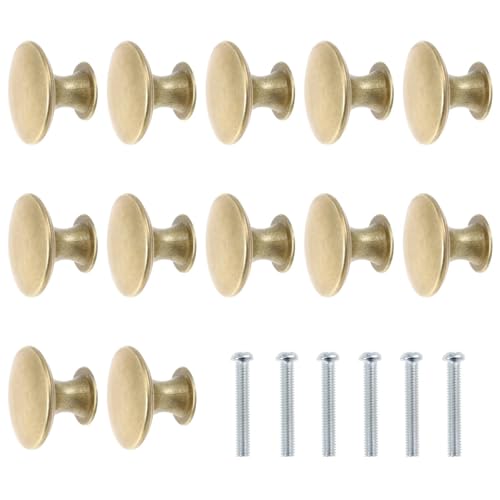 EUETVEXERK 12 Stück Messing-Schubladengriffe, einfacher Schrankknopf, Kleiderschrank, Einzelloch, runde Zinklegierung, for Türen und Schränke Schranktürgriff EUETVEXERK 12 Stück Messing-Schubladengriffe, einfacher Schrankknopf, Kleiderschrank, Einzelloch, runde Zinklegierung, for Türen und Schränke Schranktürgriff von EUETVEXERK