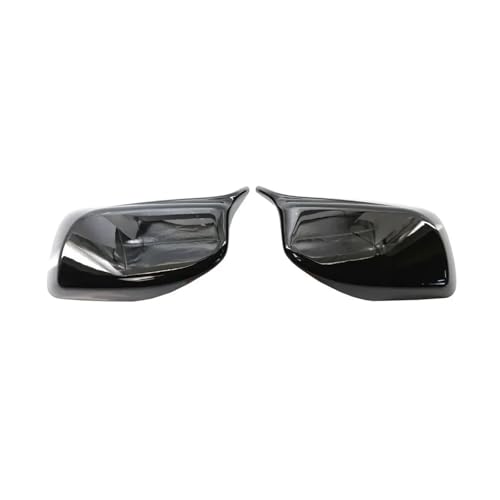 EUETVEXERK 2 STÜCKE Fit for BMW E60 E61 E63 E64 2004-2007 Glanz Schwarz Flügel Rückspiegel Abdeckkappen Auto-Rückspiegel(Black One Pair) von EUETVEXERK
