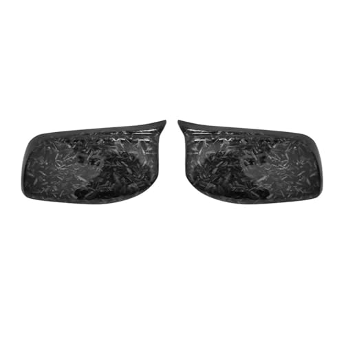 EUETVEXERK 2 STÜCKE Fit for BMW E60 E61 E63 E64 2004-2007 Glanz Schwarz Flügel Rückspiegel Abdeckkappen Auto-Rückspiegel(Forged Carbon Look) von EUETVEXERK