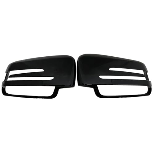EUETVEXERK 2 Stück Ersatz-Abdeckkappen for die Rückspiegel for Kohlefaser-Muster, passend for Mercedes Benz W176 W246 W204 W212 W221 C117 X204 X156 Auto-Rückspiegel(Bright black) von EUETVEXERK
