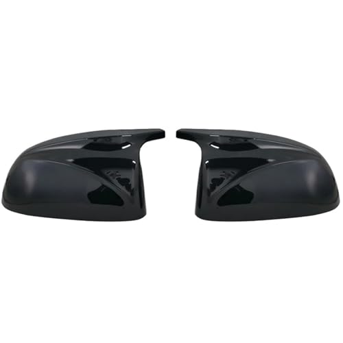 EUETVEXERK 2 Stück glänzend schwarze Carbon-Muster Rückspiegelabdeckungen Shell-Ersatz passend for BMW X3 G01 Ix3 X4 G02 X5 G05 X6 G06 X7 G07 Auto-Rückspiegel(Bright black) von EUETVEXERK