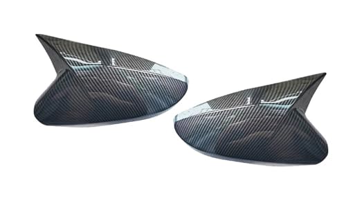 EUETVEXERK 2X Seitenspiegel-Abdeckkappen passend for Hyundai Accent Solaris I 2012–2017/1. Generation 2010–2014, Rückspiegelabdeckung hinzufügen Auto-Rückspiegel(Carbon with light) von EUETVEXERK