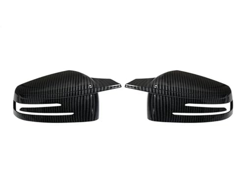 EUETVEXERK 2x Carbon Look Seitenflügelspiegelabdeckung Passend for Mercedes Benz W176 W246 W204 W212 W221 C117 X204 X156 Seitenrückspiegelkappenabdeckung Auto-Rückspiegel(Carbon fiber pattern) von EUETVEXERK