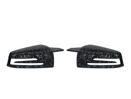 EUETVEXERK 2x Carbon Look Seitenflügelspiegelabdeckung Passend for Mercedes Benz W176 W246 W204 W212 W221 C117 X204 X156 Seitenrückspiegelkappenabdeckung Auto-Rückspiegel(Forged Grain) von EUETVEXERK