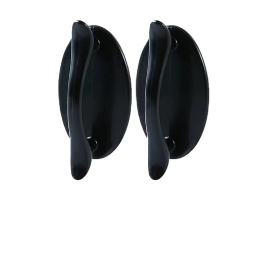 EUETVEXERK 4/1 STÜCKE Haushaltsgriff Türfenster Stanzfreier Selbstklebender Griff Kleiderschrank Zieht Fensterschrank Schublade Möbeldekor Schranktürgriff(A-Black(2pcs)) von EUETVEXERK