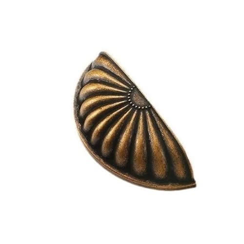 EUETVEXERK Amerikanische Muschel Halbkreis Küche Vintage Schubladengriff Schrank Bronze Kommode Griff Kleiderschrank Tür Alter Gold Schranktürgriff(Antique) von EUETVEXERK