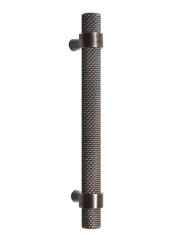 EUETVEXERK Antike gerändelte Messing-Möbelschubladenknöpfe, T-Bar-Garderobengriffe, Küchenschrankknöpfe, Türgriffe, Möbelgriffe Schranktürgriff(Brass 160mm) von EUETVEXERK