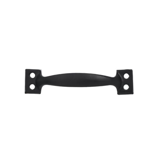 EUETVEXERK Bogenförmiger Möbelgriff aus Eisen, Vintage-Schubladen-, Kleiderschrank- und Schranktürgriff, 3/4/5 Zoll, Garagen, Schuppen, Türknauf, Hardware-Zug Schranktürgriff(Black-5 inch) von EUETVEXERK