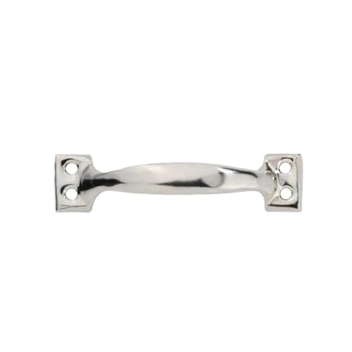 EUETVEXERK Bogenförmiger Möbelgriff aus Eisen, Vintage-Schubladen-, Kleiderschrank- und Schranktürgriff, 3/4/5 Zoll, Garagen, Schuppen, Türknauf, Hardware-Zug Schranktürgriff(Silver-3 inch) von EUETVEXERK