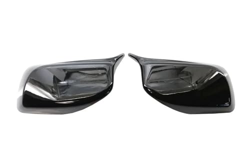 EUETVEXERK Carbonfaser-Look, schwarze Rückspiegel-Abdeckkappen, passend for BMW 5er-Reihe E60 E61 E63 E64 2004–2008 520i 525i 528i 528xi 530i Auto-Rückspiegel(Black One Pair) von EUETVEXERK