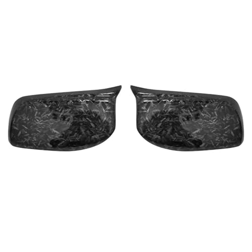 EUETVEXERK Carbonfaser-Look, schwarze Rückspiegel-Abdeckkappen, passend for BMW 5er-Reihe E60 E61 E63 E64 2004–2008 520i 525i 528i 528xi 530i Auto-Rückspiegel(Forged Carbon Look) von EUETVEXERK
