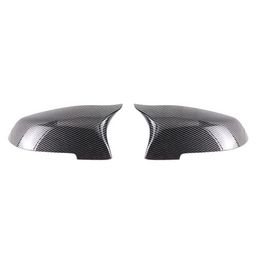 EUETVEXERK Carbonfaser-Optik, schwarze Auto-Rückspiegel-Abdeckkappen, passend for BMW 5er 6er 7er F10 F11 F18 F07 F12 F13 F06 F01 F02 LCI Auto-Rückspiegel(Carbon Fiber Look) von EUETVEXERK