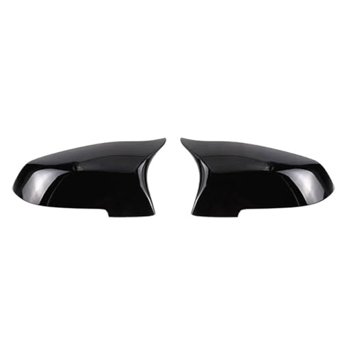 EUETVEXERK Carbonfaser-Optik, schwarze Auto-Rückspiegel-Abdeckkappen, passend for BMW 5er 6er 7er F10 F11 F18 F07 F12 F13 F06 F01 F02 LCI Auto-Rückspiegel(schwarz) von EUETVEXERK