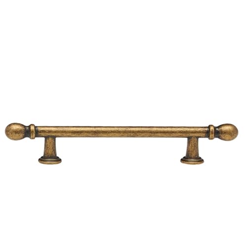 EUETVEXERK Französische Luxus-Kupfer-Einlochgriffe for moderne, minimalistische High-End-Kleiderschranktüren, Schränke, Schuhschränke, Schubladenmöbel Schranktürgriff(Antique 128mm) von EUETVEXERK