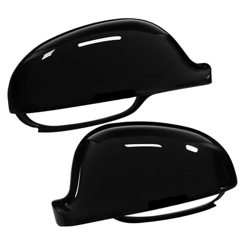 EUETVEXERK Glanz Schwarz Flügel Tür Spiegel Abdeckung Kappen Fit for VW Golf V MK5 Plus Passat B 5,5 B6 3C Auto-Rückspiegel von EUETVEXERK