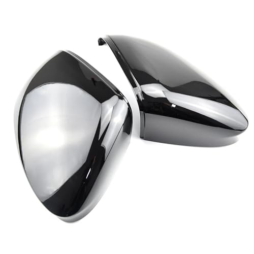 EUETVEXERK Hellschwarzes Rückspiegelgehäuse passend for VW Golf 8 MK8 VIII 2020 2021 Spiegelabdeckkappe for Spurhalteassistent-Autoaußengehäuse Auto-Rückspiegel(No Side Assist-1) von EUETVEXERK