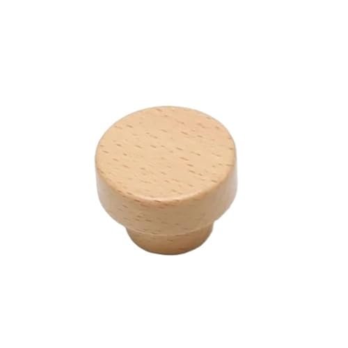 EUETVEXERK Holzschranktüren, Schubladen, Massivholzgriffe, nordische Schränke, Schuhschränke, minimalistische runde Kleiderschrankgriffe aus Holz Schranktürgriff(35-Single-Beech) von EUETVEXERK
