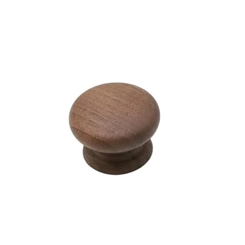 EUETVEXERK Holzschranktüren, Schubladen, Massivholzgriffe, nordische Schränke, Schuhschränke, minimalistische runde Kleiderschrankgriffe aus Holz Schranktürgriff(Single-Walnut) von EUETVEXERK