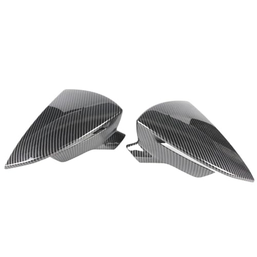 EUETVEXERK Kohlefaser Schwarz Auto Rückansicht Tür Flügel Seite Spiegel Abdeckung Kappen Shell Fall Fit for Seat Leon Lion 5F III Ibiza 6F V KJ1 Arona KJ7 Auto-Rückspiegel(Carbon pattern) von EUETVEXERK