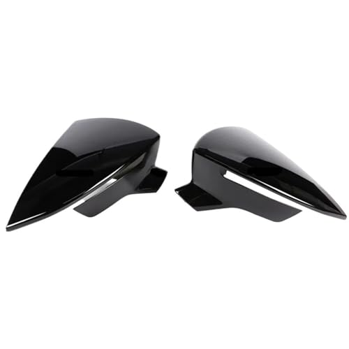 EUETVEXERK Kohlefaser Schwarz Auto Rückansicht Tür Flügel Seite Spiegel Abdeckung Kappen Shell Fall Fit for Seat Leon Lion 5F III Ibiza 6F V KJ1 Arona KJ7 Auto-Rückspiegel(Gloss Black) von EUETVEXERK