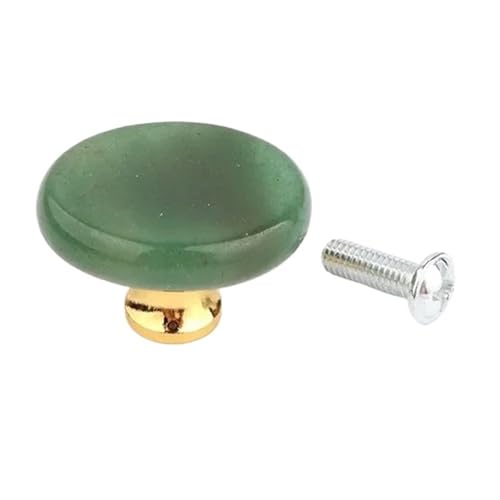 EUETVEXERK Leichter Luxus-Griff aus Naturstein und Kristall-Aura for Küchenschränke, Türen Schubladen, kleine Geschenk-Schmuckkästen, Dekorationsgriff Schranktürgriff(Green Dongling) von EUETVEXERK