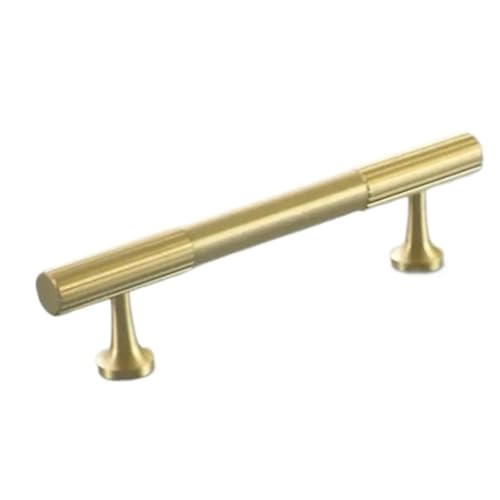 EUETVEXERK Massiver Messing Langstreifengriff Küchenschrank Türgriffe Schrank Schubladenknöpfe Kleiderschrank Dekor Wohnaccessoires Möbelgriffe Schranktürgriff(Brass 96mm) von EUETVEXERK