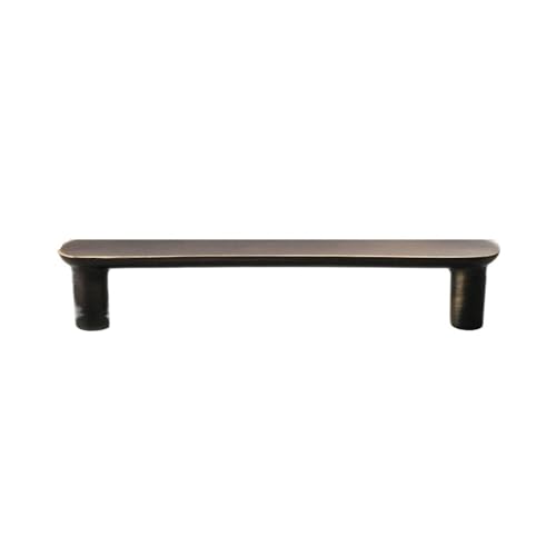 EUETVEXERK Moderne Schlichtheit Möbelgriffe aus massivem Messing for Schlafzimmer, Kleiderschrank, Kommode, Schubladengriffe, luxuriöse Küchenschränke Schranktürgriff(Coffee-128mm) von EUETVEXERK