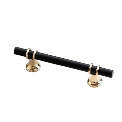 EUETVEXERK Moderne Türgriffe aus Zinklegierung in Schwarzgold, for Küchenschränke, solide Schubladenknöpfe, modische Möbelgriffe Schranktürgriff(BBlack Gold 128mm) von EUETVEXERK