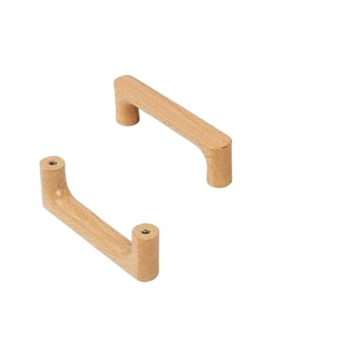EUETVEXERK Nordischer Holzschrankgriff, Schranktürknopf und Griff, Küchenschubladengriffe, Kleiderschranktürgriffe for Möbelbeschläge Schranktürgriff(Beech-96mm) von EUETVEXERK