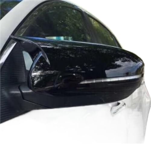 EUETVEXERK Passend for KIA K5 Optima 2011–2015 2016–2020, Seitentür-Rückspiegel-Abdeckkappe, Aufkleber-Verkleidung, ABS, Kohlefaser-Stil, Schwarz Auto-Rückspiegel(2011 to 2015 Black) von EUETVEXERK