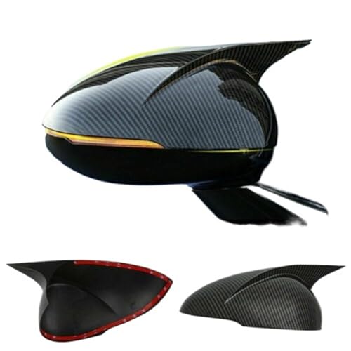 EUETVEXERK Passend for KIA K5 Optima 2011–2015 2016–2020, Seitentür-Rückspiegel-Abdeckkappe, Aufkleber-Verkleidung, ABS, Kohlefaser-Stil, Schwarz Auto-Rückspiegel(2016 to 2020 Carbon) von EUETVEXERK