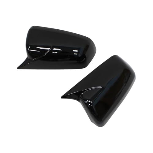 EUETVEXERK Passend for Mitsubishi Lancer X 10 EX EVO 2008–2016 Seitentür-Rückspiegel-Abdeckkappe, Verkleidungsschale, Aufkleber, Auto-Styling, Zubehörteil Auto-Rückspiegel(Gloss Black) von EUETVEXERK
