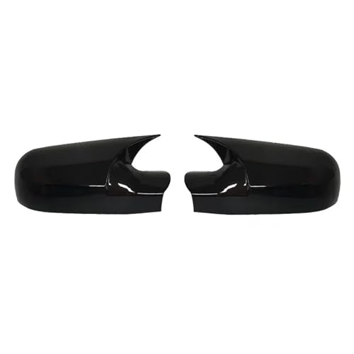 EUETVEXERK Passend for Renault Megane 2 MK2 2002–2009, Auto-Rückspiegelabdeckung, Flügelkappe, Aufkleber, Außentürverkleidung, Kohlefaser, Schwarz Auto-Rückspiegel(Bright black) von EUETVEXERK
