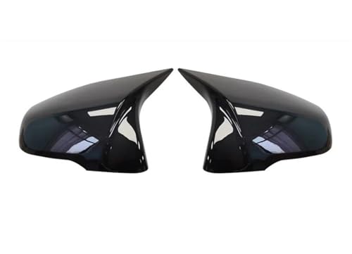 EUETVEXERK Rückspiegel-Abdeckkappe aus echtem Carbon, passend for BMW 1er 2er F45 F40 Z4 G29 X1 F48 F49 X2 F39, passend for Toyota Supra 2019–2023 Auto-Rückspiegel(Bright black) von EUETVEXERK