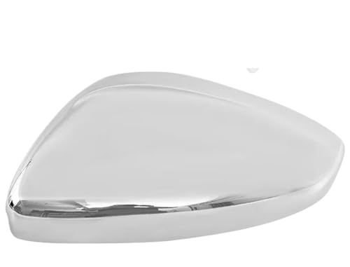 EUETVEXERK Seitentürflügel-Rückspiegel-Abdeckkappe, passend for Peugeot 208 2008 2012–2019, passend for Citroen C3 2016–2020, Außenrückspiegelgehäuse Auto-Rückspiegel(Chrome Left) von EUETVEXERK
