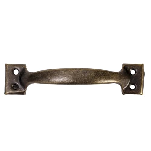 EUETVEXERK Universelle gebogene Griffe for Möbelschubladen, Kleiderschrank, Schranktürgriff, Schubladenknöpfe, Schrankgriffe for Schrauben, Hardware-Tool Schranktürgriff(Bronze,4 inches) von EUETVEXERK