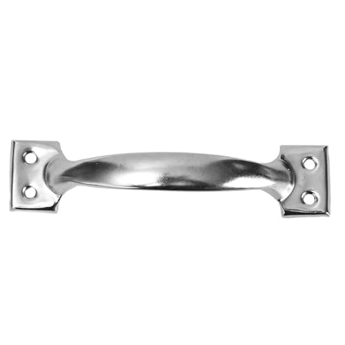 EUETVEXERK Universelle gebogene Griffe for Möbelschubladen, Kleiderschrank, Schranktürgriff, Schubladenknöpfe, Schrankgriffe for Schrauben, Hardware-Tool Schranktürgriff(Silver,4 inches) von EUETVEXERK