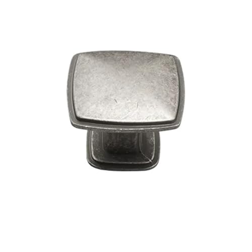 EUETVEXERK Vintage-Garderobengriffe im amerikanischen Stil – Antik-Silber-Schrank- und Schubladengriffe Used-Look, Küchenschrankknöpfe, Möbelbeschläge Schranktürgriff(Silver single A) von EUETVEXERK