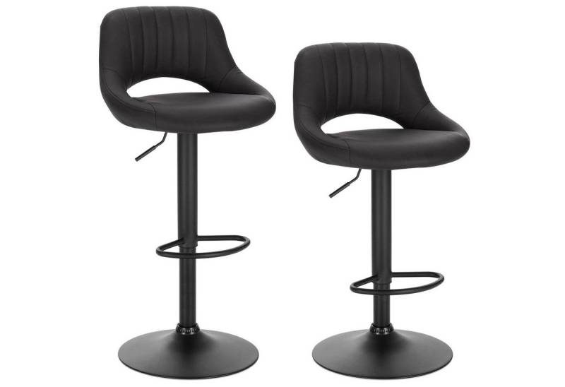 EUGAD Barhocker (2 St), aus Kunstleder und Stahl stufenlos höhenverstellbar von EUGAD