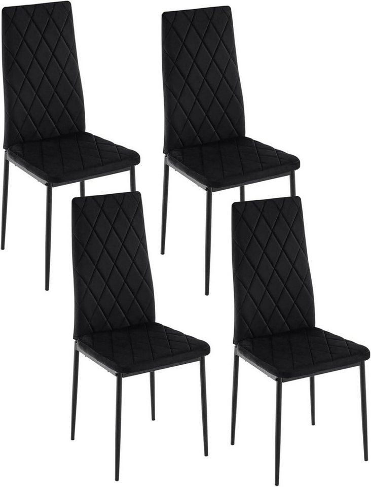 EUGAD Esszimmerstuhl (4 St), gepolsterter Design 4-Fuß-Stuhl mit Metallbeine von EUGAD