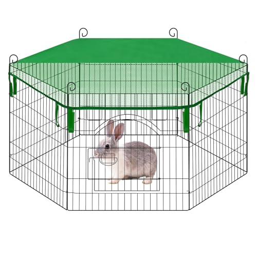 EUGAD Freilaufgehege Kaninchen aus Robustem Metall Laufstall für Kleintiere mit Erdspießen, inkl. Tür mit Verriegelung & Schutznetz, Witterungsbeständig,56x56 cm, 6 Elemente EUGAD Freilaufgehege Kaninchen aus Robustem Metall Laufstall für Kleintiere mit Erdspießen, inkl. Tür mit Verriegelung & Schutznetz, Witterungsbeständig,56x56 cm, 6 Elemente von EUGAD