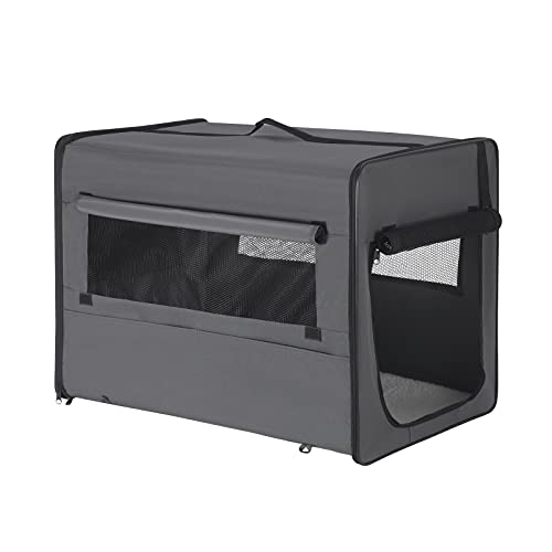 EUGAD Faltbare Hundebox B74xH56xT49cm für mittlere Hunde (Hundehöhe≤45cm&Hundelänge≤60cm) Hundetransportbox Auto Reisebox Autobox Hundetasche Katzentasche Katzenbox Grau 0339GL EUGAD Faltbare Hundebox B74xH56xT49cm für mittlere Hunde (Hundehöhe≤45cm&Hundelänge≤60cm) Hundetransportbox Auto Reisebox Autobox Hundetasche Katzentasche Katzenbox Grau 0339GL von EUGAD