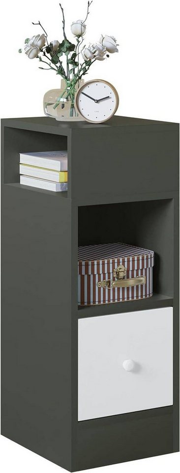 EUGAD Nachttisch (1-St), mit 2 offenen Ablagen 1 Schublade, Holzwerkstoff von EUGAD