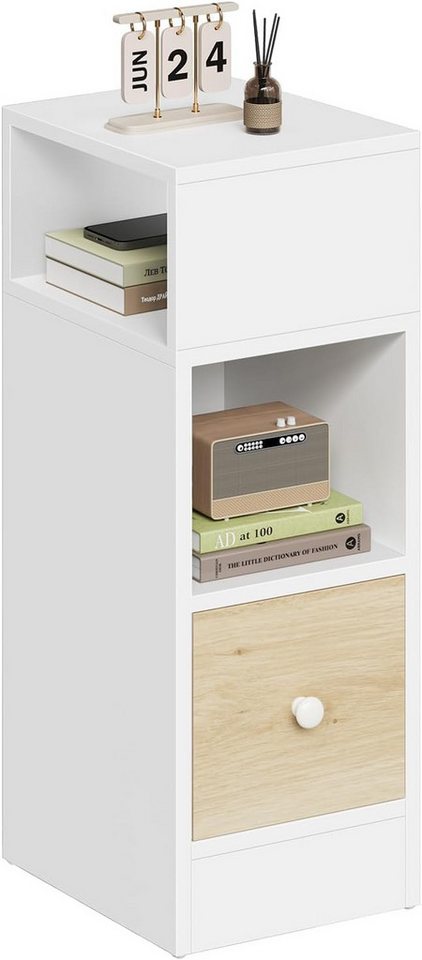 EUGAD Nachttisch (1-St), mit 2 offenen Ablagen 1 Schublade, Holzwerkstoff von EUGAD