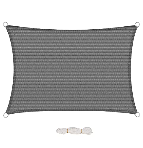 EUGAD Sonnensegel 200g/m² inkl Befestigungsseile Premium HDPE Wetterbeständig Atmungsaktiv Dreieck rechtwinklig,luftdurchlässig, wasserdurchlässig, für Terrasse, Garten, Balkon, Camping von EUGAD
