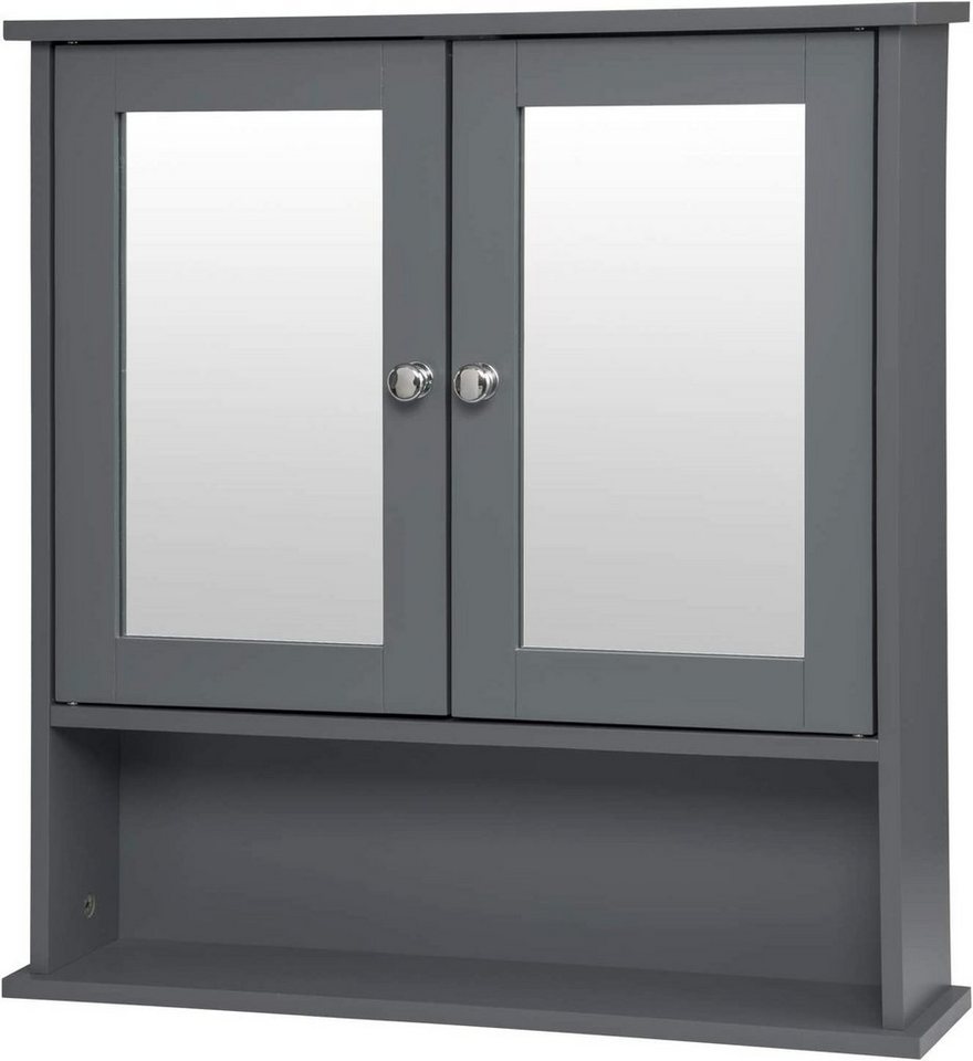 EUGAD Spiegelschrank (1-St) Hängeschrank Badezimmerspiegel mit Tür aus Holz von EUGAD